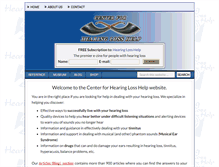 Tablet Screenshot of hearinglosshelp.com